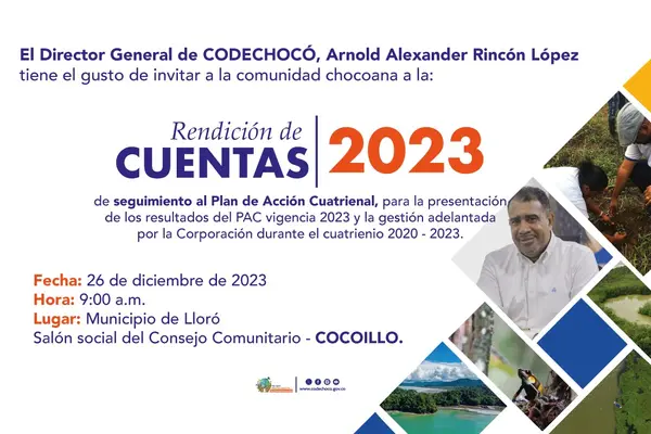 CONVOCATORIA AUDIENCIA PÚBLICA DE RENDICIÓN DE CUENTAS VIGENCIA 2023 Y CUATRIENIO 2020 - 2023