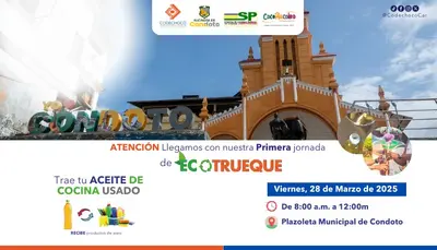 AG&Eacute;NDESE Y PARTICIPE EN LA PRIMERA JORNADA DE ECOTRUEQUE QUE CODECHOC&Oacute; LLEVAR&Aacute; A CABO EN EL MUNICIPIO DE CONDOTO