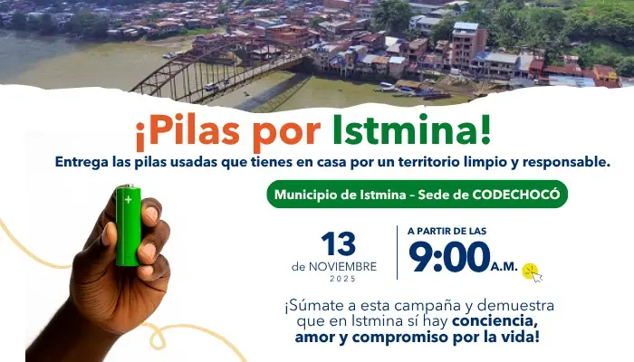 CODECHOC&Oacute; INVITA A LA CIUDADAN&Iacute;A A SUMARSE A LA CAMPA&Ntilde;A &ldquo;&iexcl;PILAS POR ISTMINA!&rdquo;